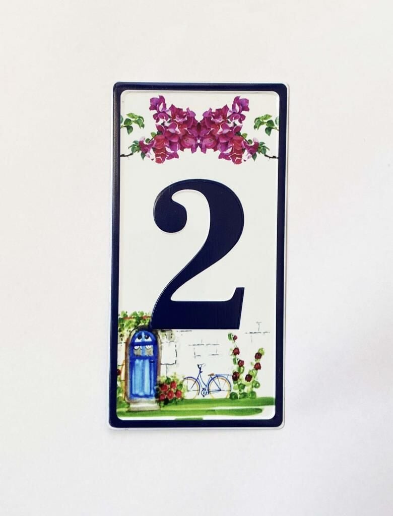 Metal 2 Kapı Numarası Kapı Önü Aksesuar Metal Plaka