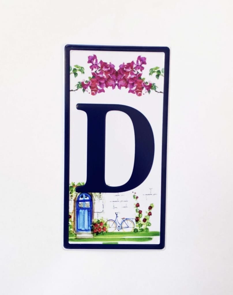 Metal D Kapı Numarası Kapı Önü Aksesuar Metal Plaka