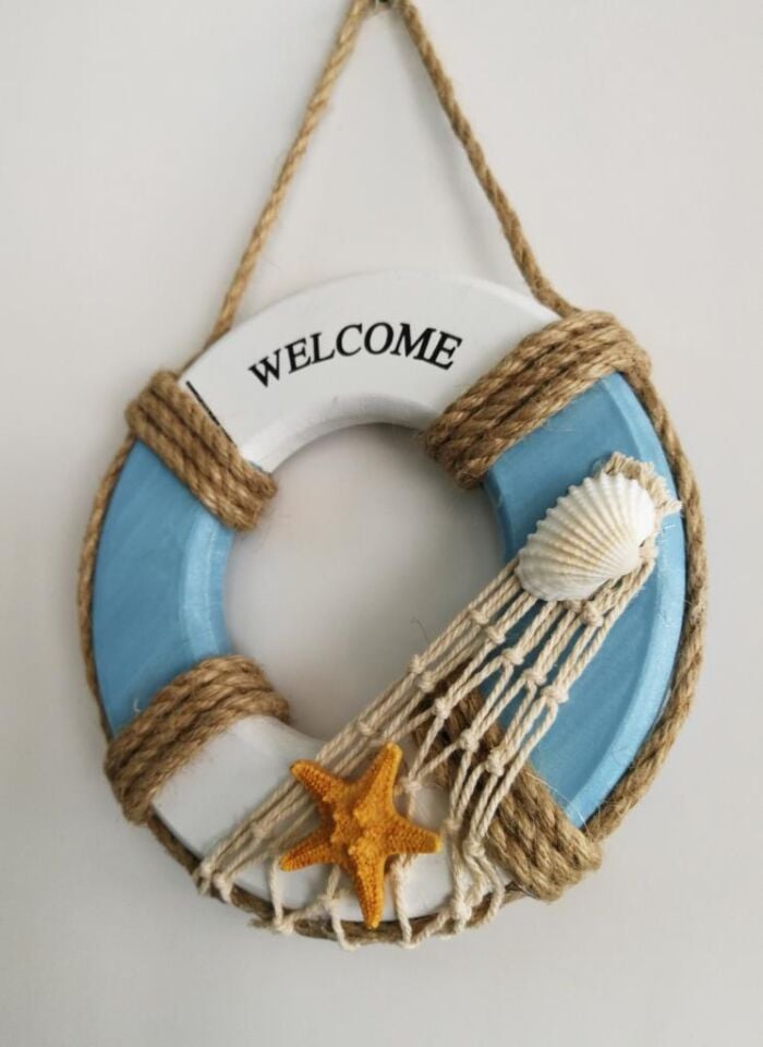 Dekoratif Can Simidi Welcome Duvar Kapı Süsü Hoşgeldiniz