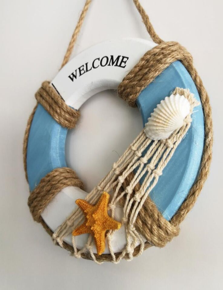 Dekoratif Can Simidi Welcome Duvar Kapı Süsü Hoşgeldiniz