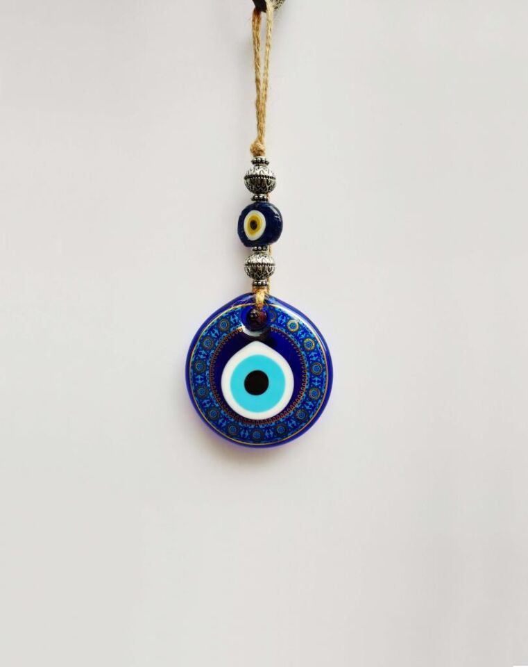 Desenli Nazar Boncuğu Duvar Süsü Hediyelik Nazarlık Normal Paket