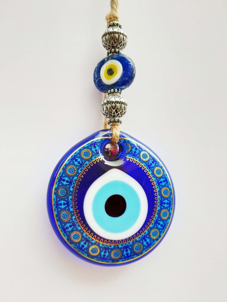 Desenli Nazar Boncuğu Duvar Süsü Hediyelik Nazarlık Normal Paket