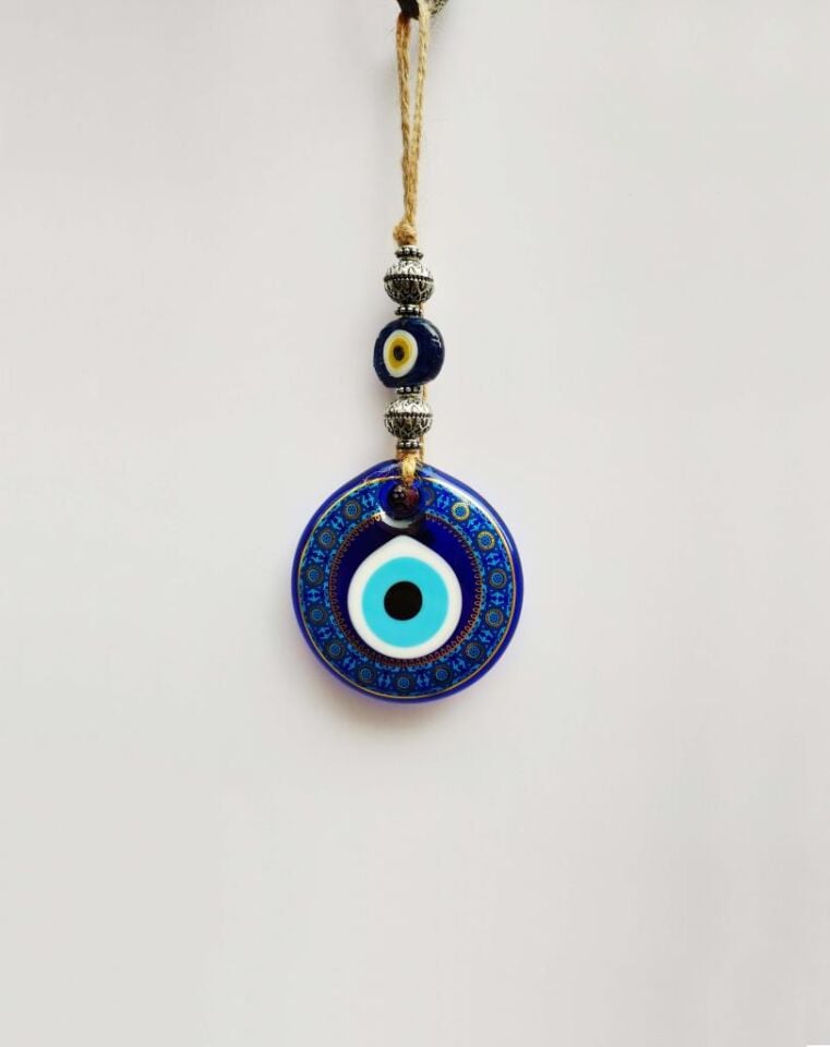 Desenli Nazar Boncuğu Duvar Süsü Hediyelik Nazarlık Normal Paket