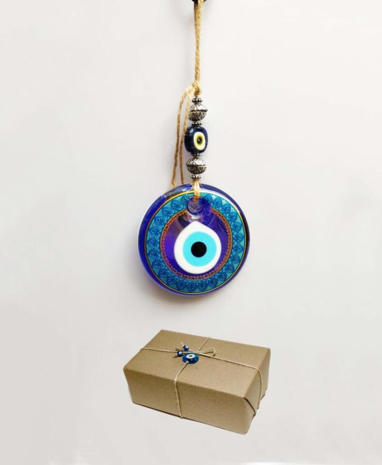 Desenli Nazar Boncuğu Duvar Süsü Hediye Nazarlık