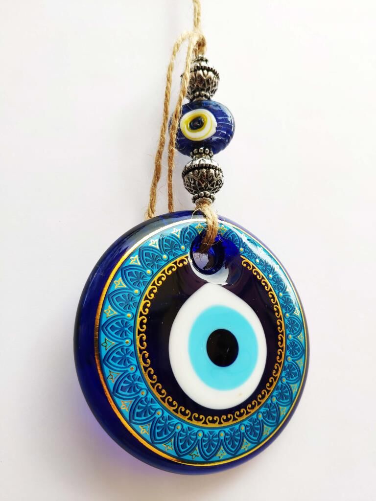 Desenli Nazar Boncuğu Duvar Süsü Hediye Nazarlık Normal Paket