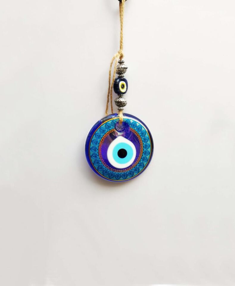 Desenli Nazar Boncuğu Duvar Süsü Hediye Nazarlık Normal Paket