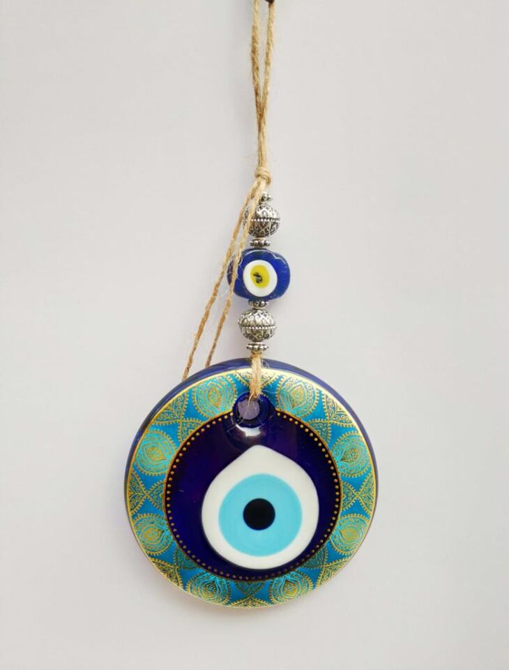 Desenli Nazar Boncuğu Duvar Süsü Hediyelik Nazarlık