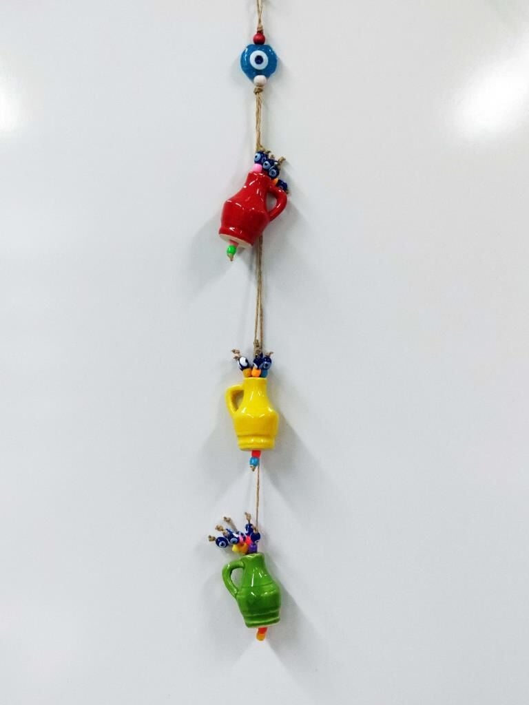 Küp Tasarımlı Nazar Boncuklu Duvar Süsü