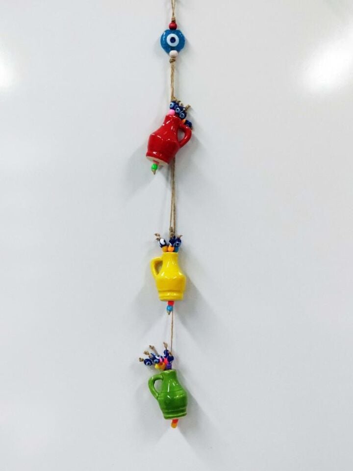 Küp Tasarımlı Nazar Boncuklu Duvar Süsü