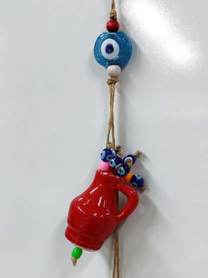 Küp Tasarımlı Nazar Boncuklu Duvar Süsü