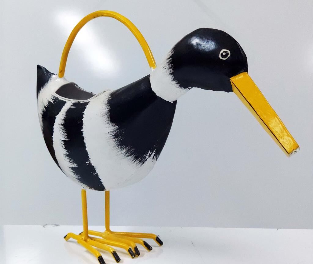 Metal Ördek Tasarımlı Dekoratif Bahçe Sulama Kabı