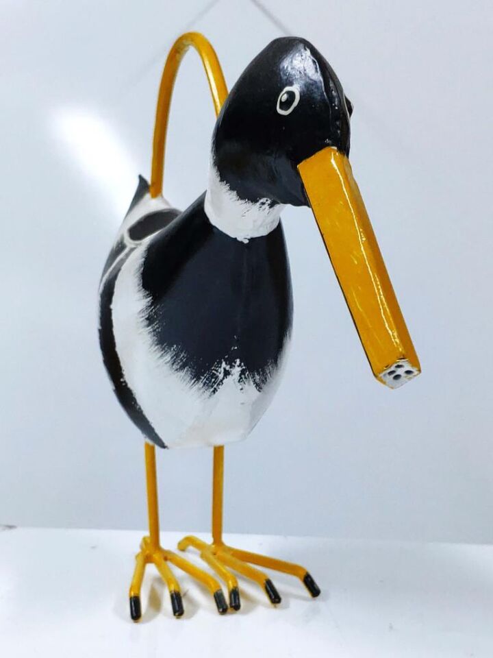 Metal Ördek Tasarımlı Dekoratif Bahçe Sulama Kabı