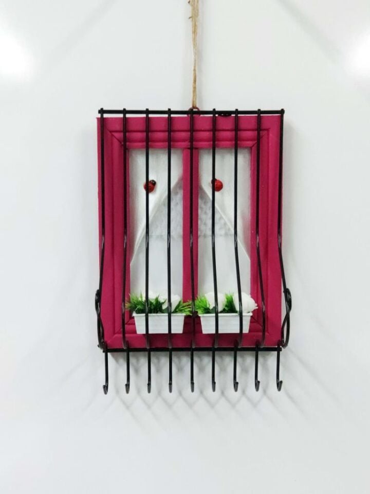 Pencere Tasarımlı Renkli Anahtarlık 16x25