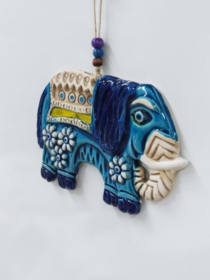 Seramik Fil Nazar Dekor ve Dekor Süsü