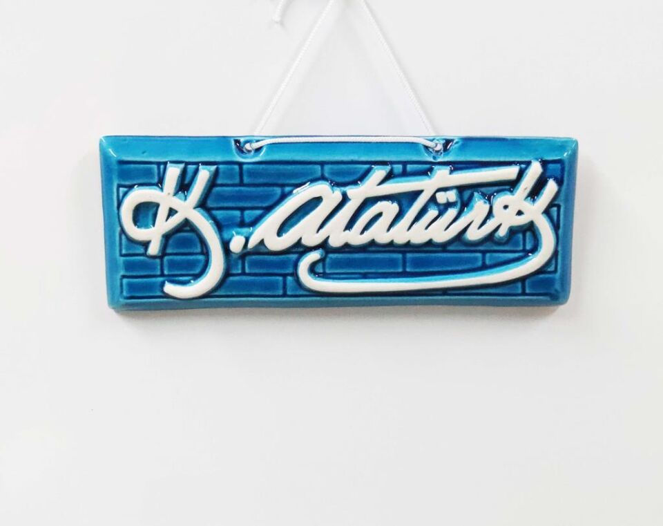 Seramik Mustafa Kemal Atatürk İmzası