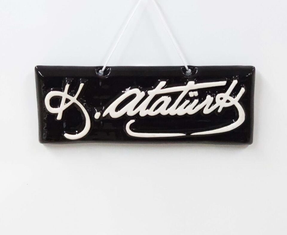 Seramik Mustafa Kemal Atatürk İmzası