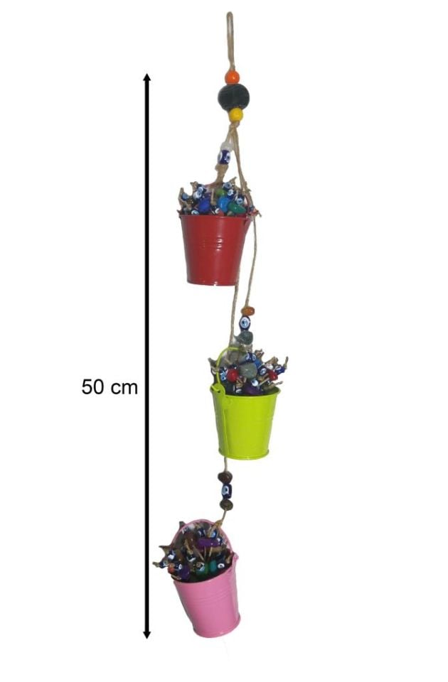 Renkli Kova Nazar Boncuğu 50 cm Duvar Süsü