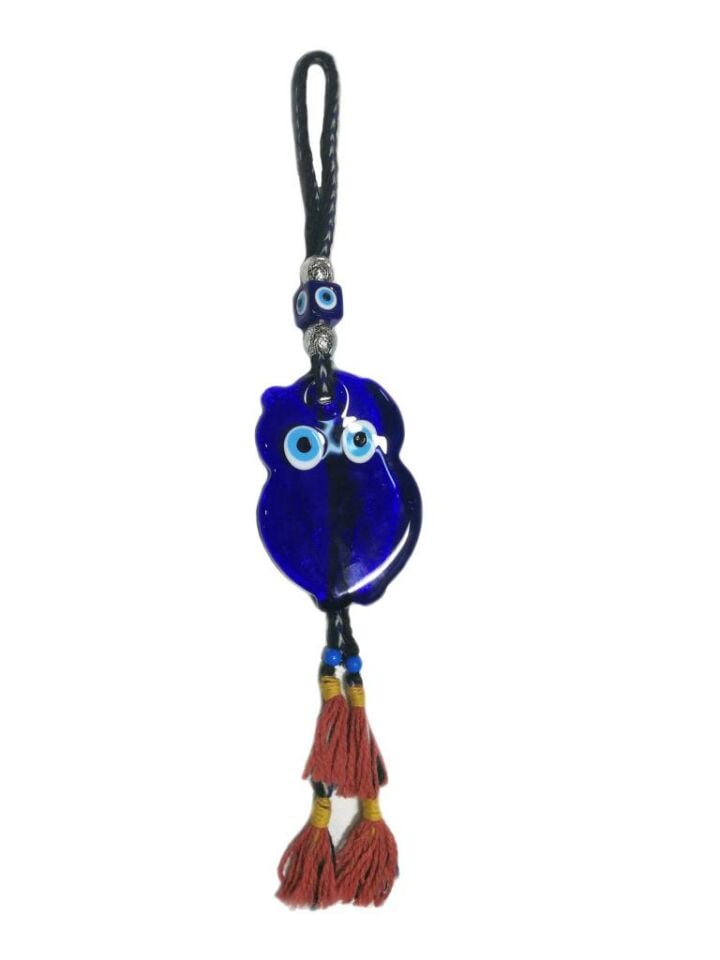 Baykuş Şekilli Nazarlık 50 cm Duvar Süsü