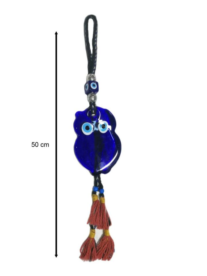 Baykuş Şekilli Nazarlık 50 cm Duvar Süsü