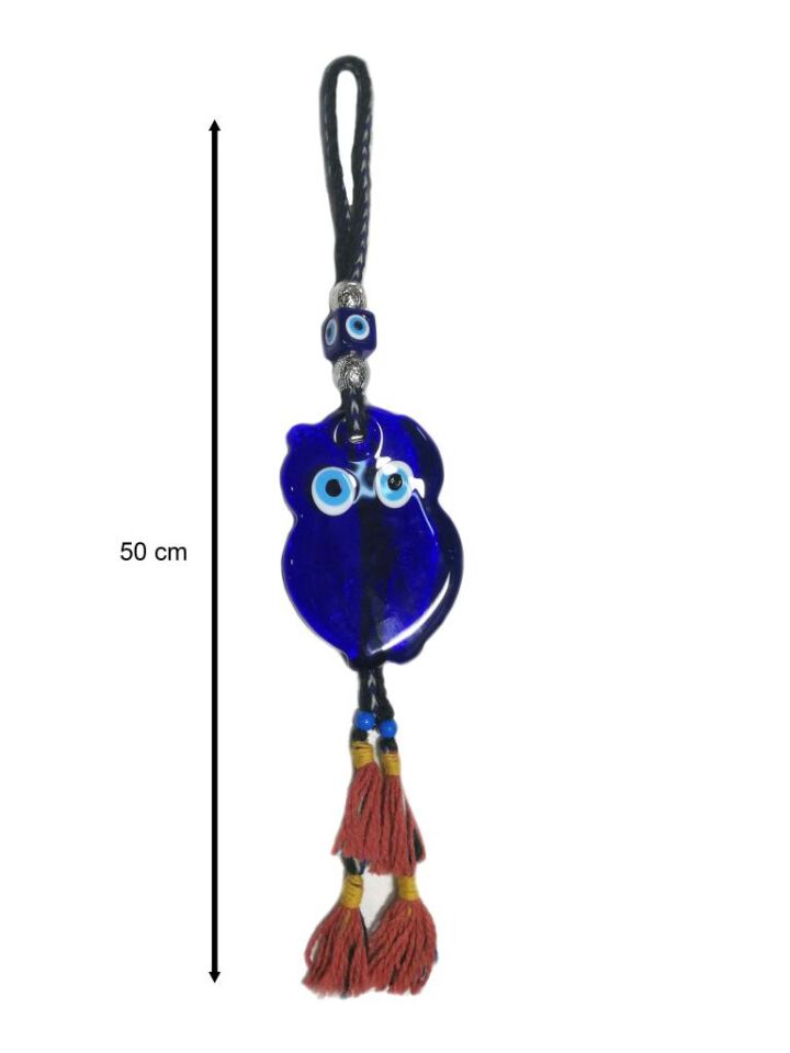 Baykuş Şekilli Nazarlık 50 cm Duvar Süsü
