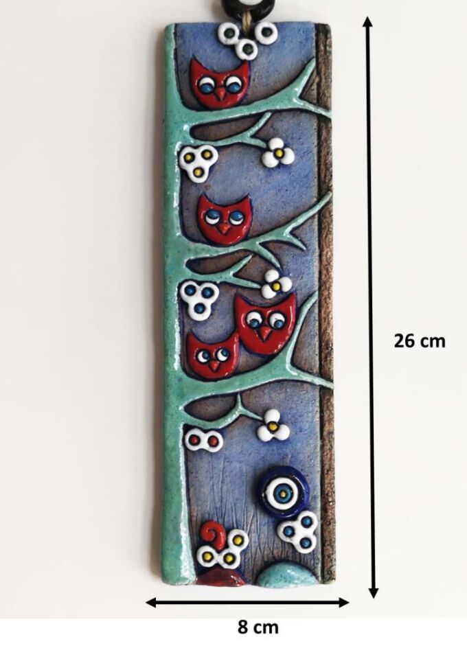 Özel Tasarım Dalda Baykuş Nazarlık Seramik Duvar Süsü