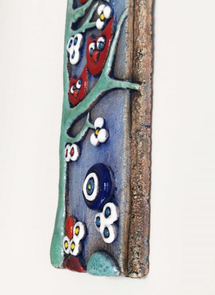 Özel Tasarım Dalda Baykuş Nazarlık Seramik Duvar Süsü