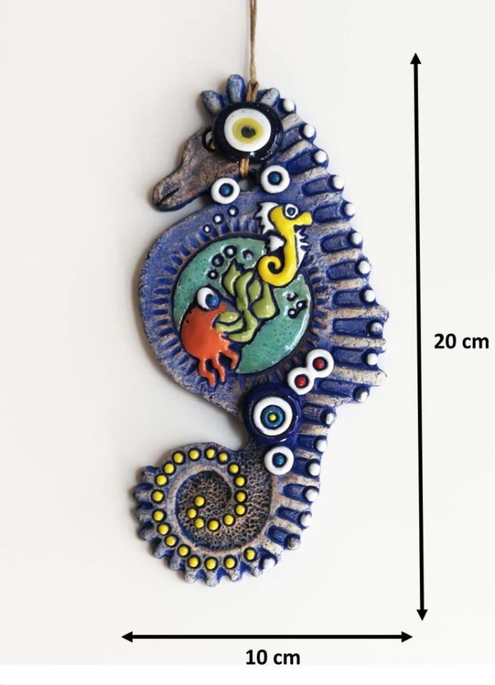 Özel Tasarım Denizatı Nazarlık Seramik Duvar Süsü