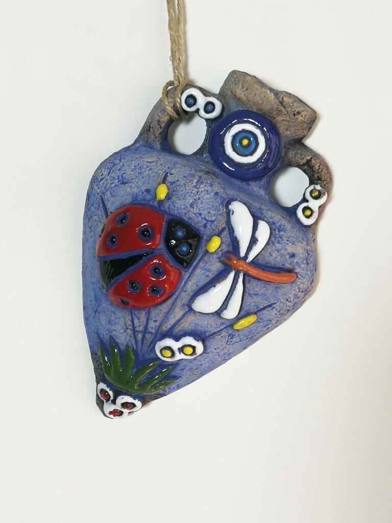 Özel Tasarım Uğurlu Küp Seramik Kabartmalı Duvar Süsü