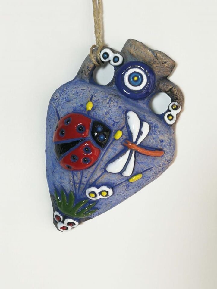 Özel Tasarım Uğurlu Küp Seramik Kabartmalı Duvar Süsü