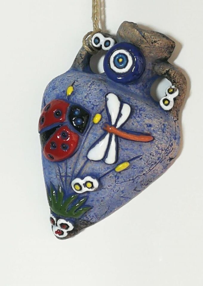 Özel Tasarım Uğurlu Küp Seramik Kabartmalı Duvar Süsü