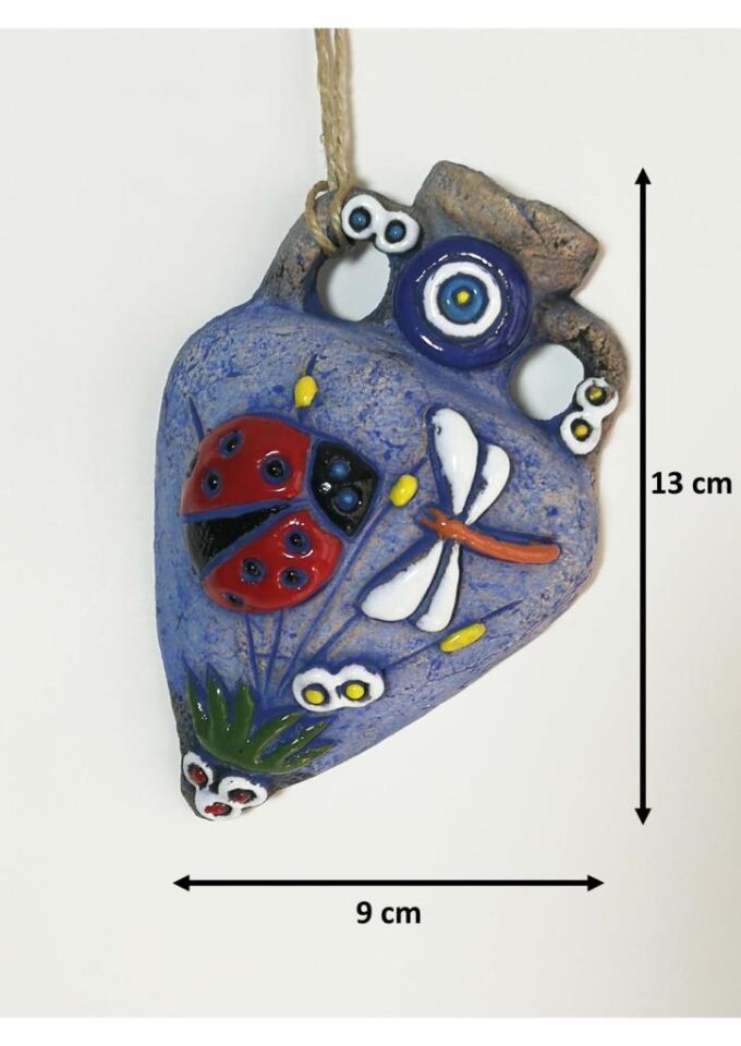 Özel Tasarım Uğurlu Küp Seramik Kabartmalı Duvar Süsü