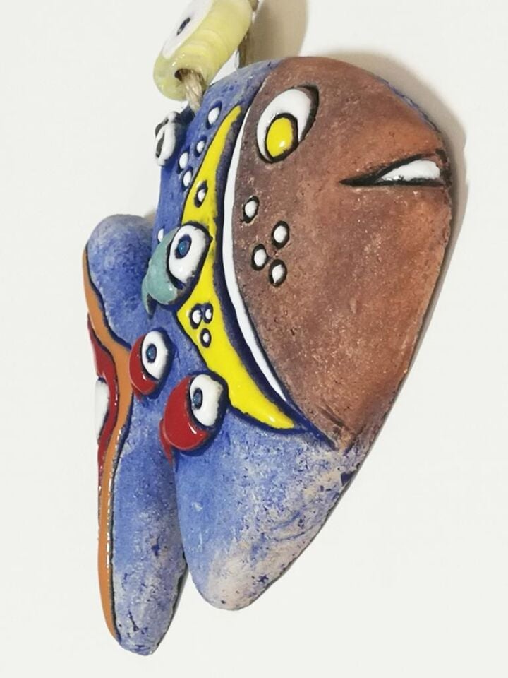 Özel Tasarım Balık Seramik Kabartmalı Duvar Süsü