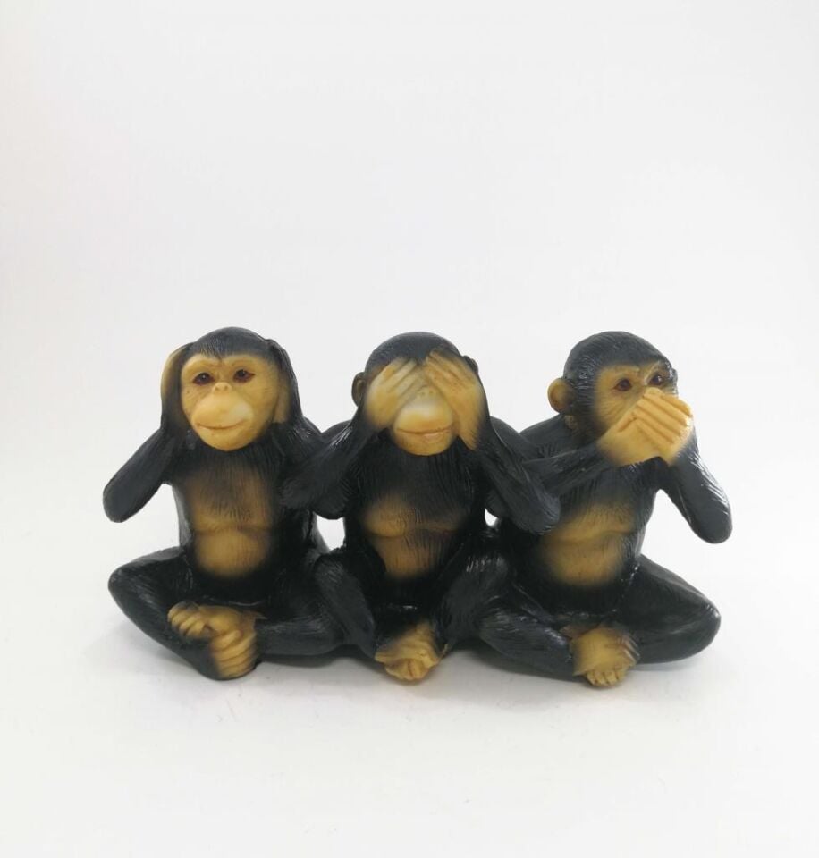 Görmedim Duymadım Bilmiyorum Üçlü Maymun Biblo