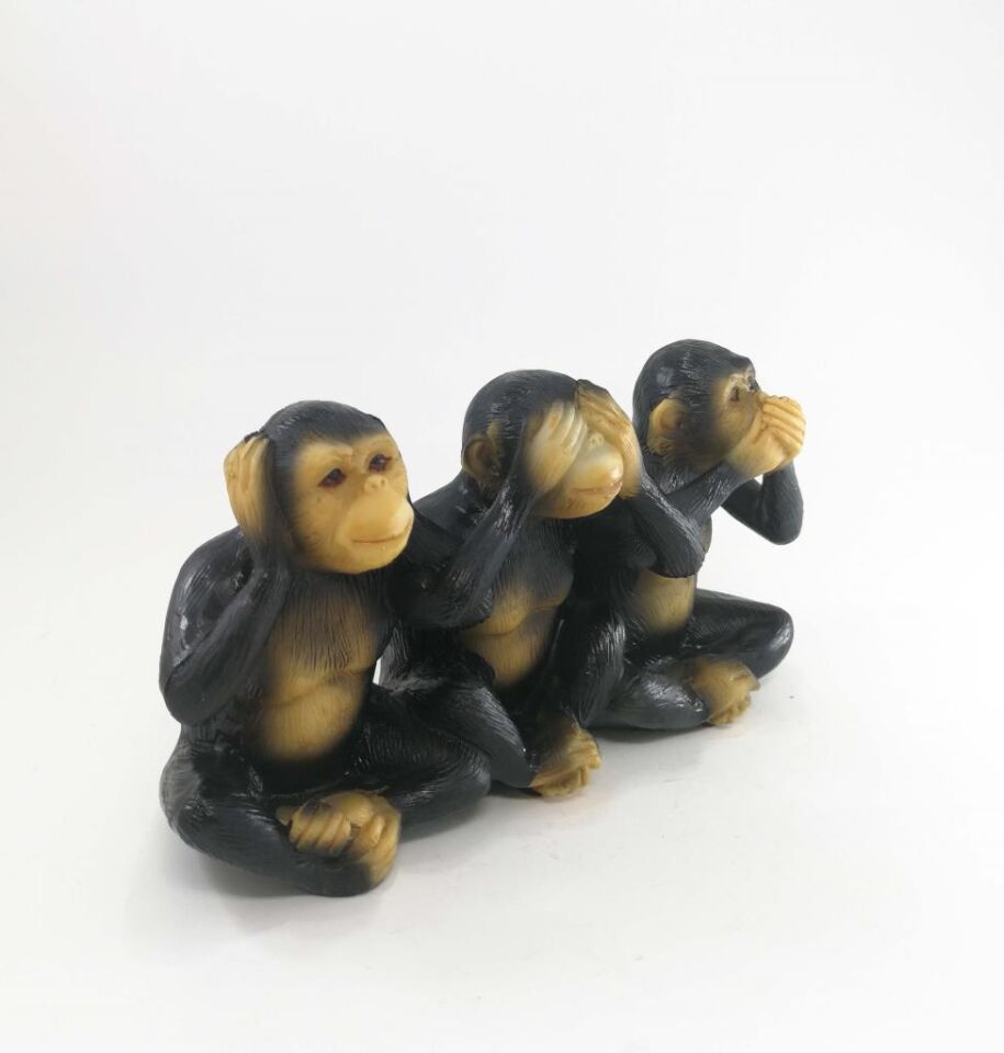 Görmedim Duymadım Bilmiyorum Üçlü Maymun Biblo