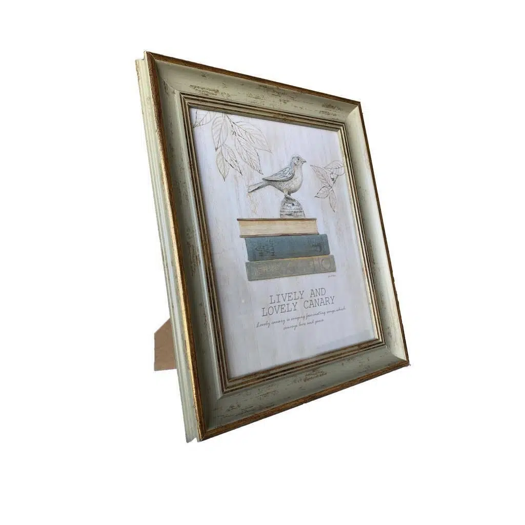 Ahşap Büyük Boy Vintage Fotoğraf Çerçevesi Masa Çerçevesi Duvar Çerçevesi A4/21 cm x 29.7 cm - Yeşil