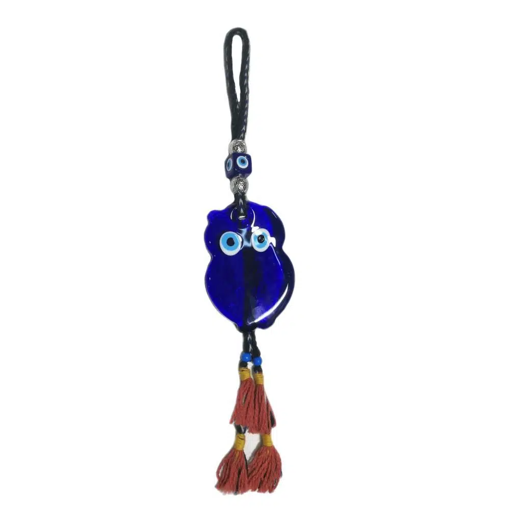Baykuş Şekilli Nazarlık 50 cm Duvar Süsü
