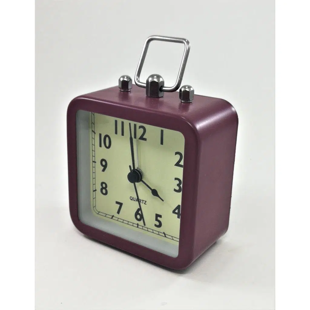 Dekoratif Retro Masa Çalar Saati - BORDO