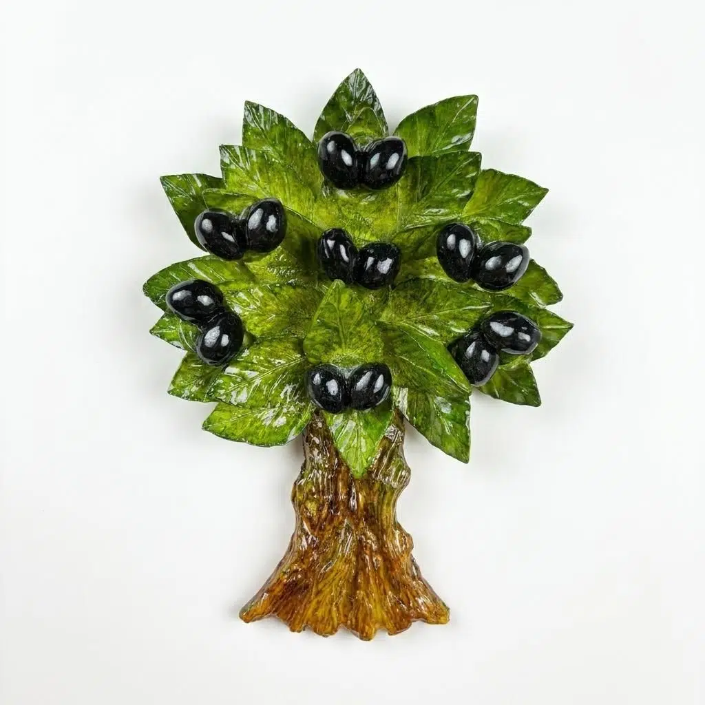El Yapımı Zeytin Ağacı Duvar Dekoru 14X20 cm Bereket Temalı Hayat Ağacı Duvar Süsü & Yeni Ev Hediyesi