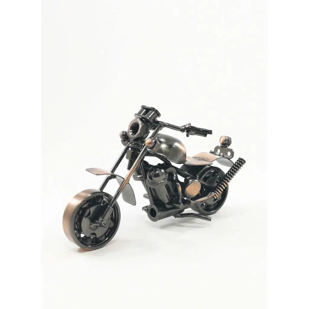 Metal Retro Motosiklet Modeli El Yapımı Dekor Biblo MO381