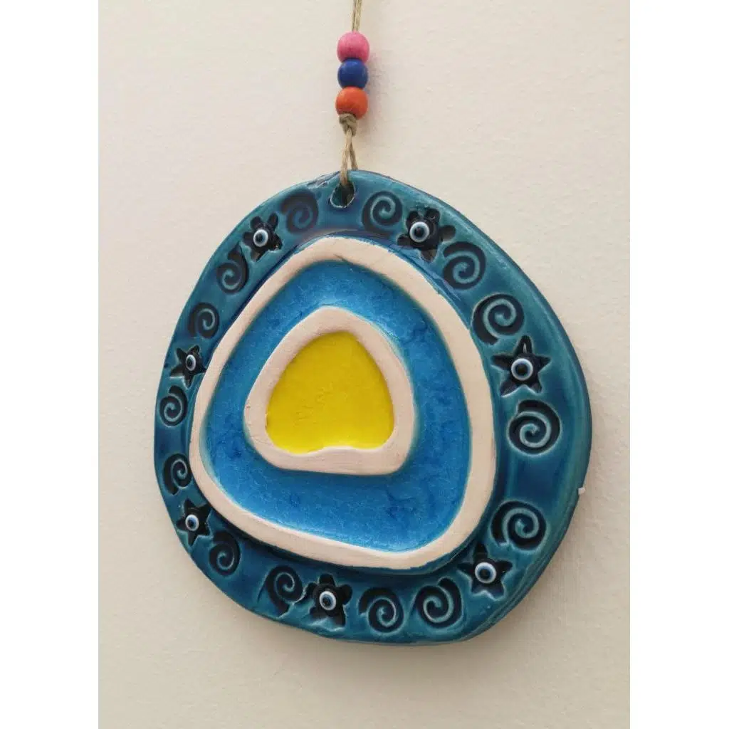 Nazarlık Şekilli Dekoratif Askılı Duvar Süsü 16*16 cm