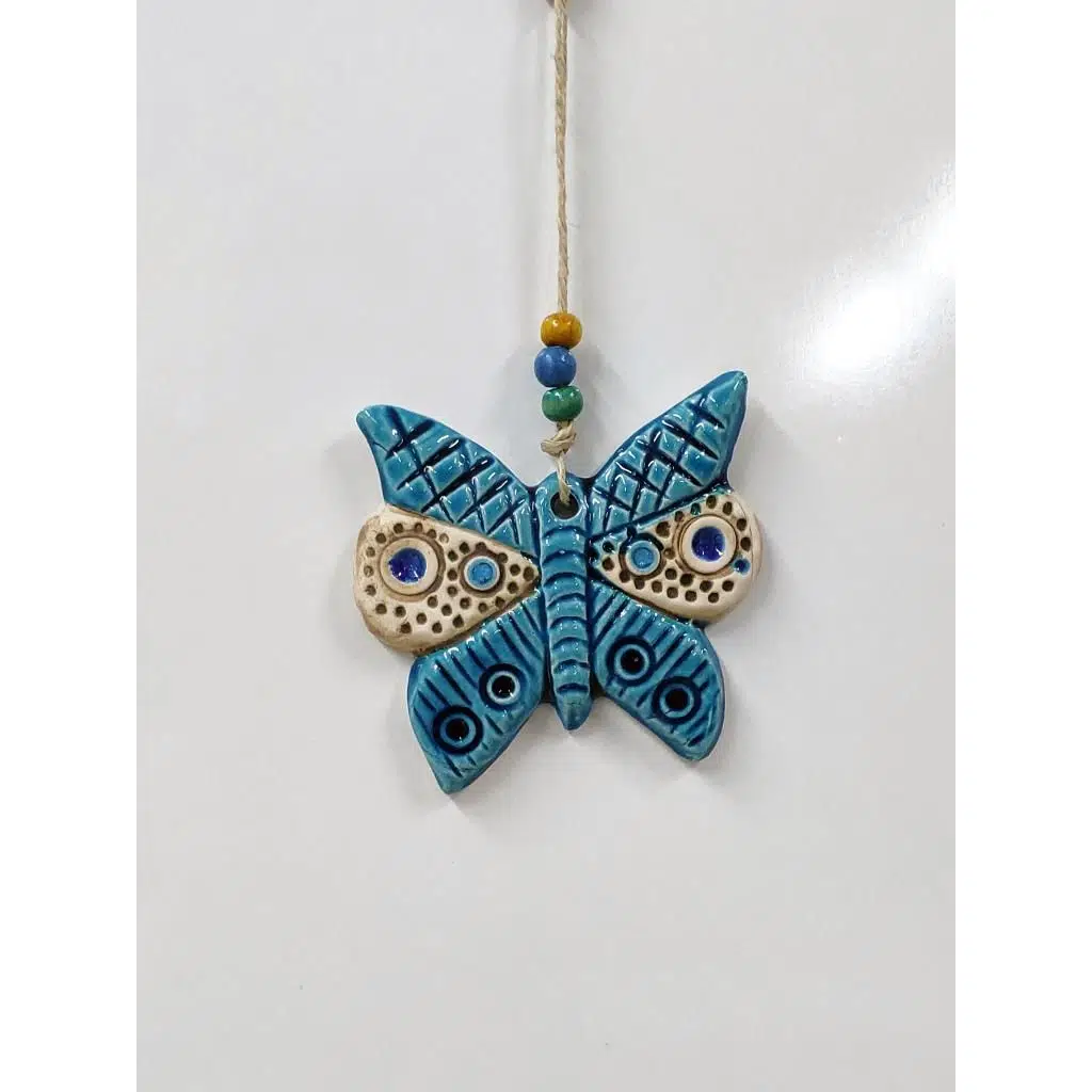 Seramik Mini Kelebek Dekoratif Duvar Süsü 10x10 cm